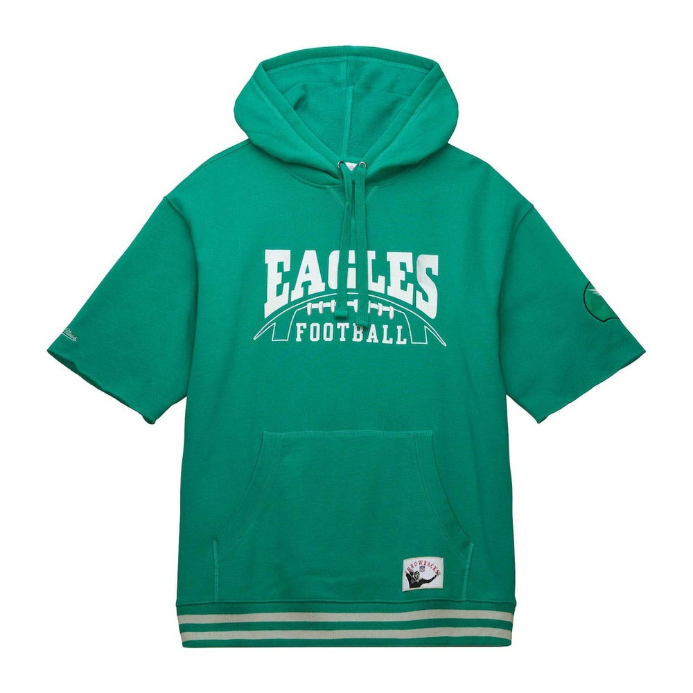 Philadelphia Eagles Pre-Game Short Sleeve Pullover Hoodie Kelly Green
