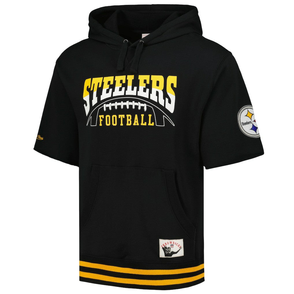 Pittsburgh Steelers Pre-Game Short Sleeve Pullover Hoodie Black
