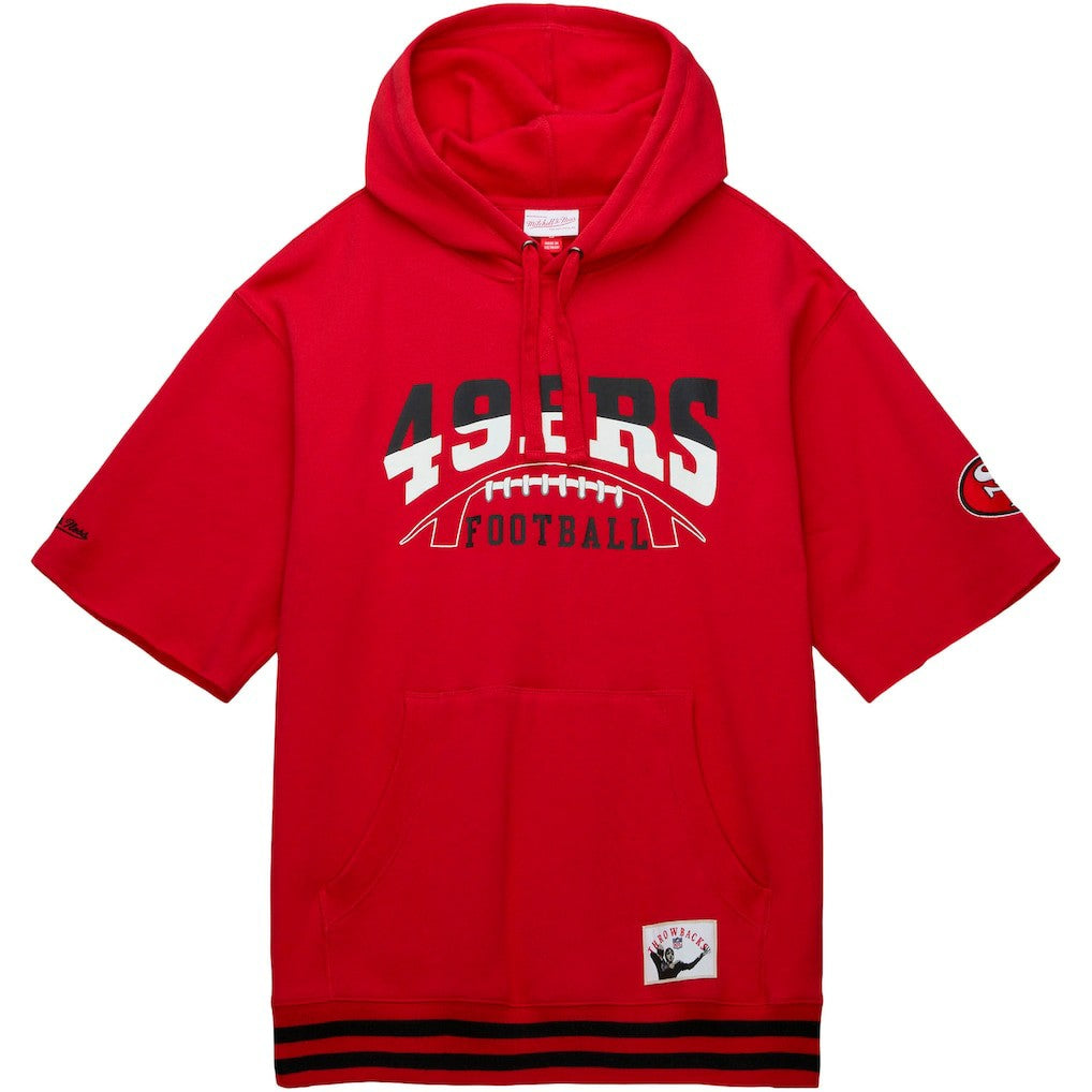 San Francisco 49ers Pre-Game Short Sleeve Pullover Hoodie Scarlet