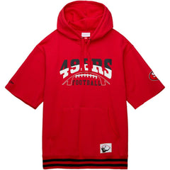 San Francisco 49ers Pre-Game Short Sleeve Pullover Hoodie Scarlet