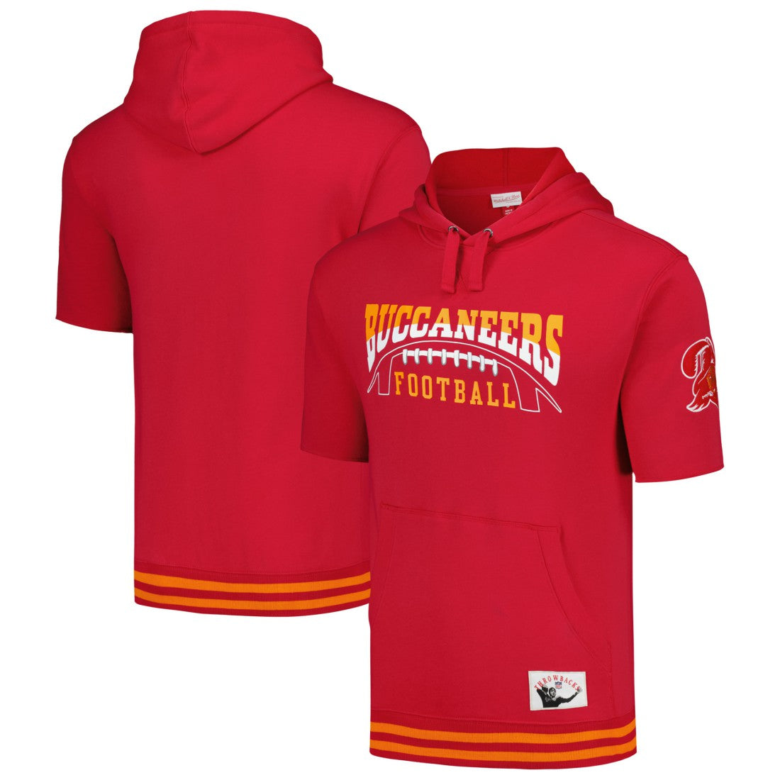 Tampa Bay Buccaneers Pre-Game Short Sleeve Pullover Hoodie Red
