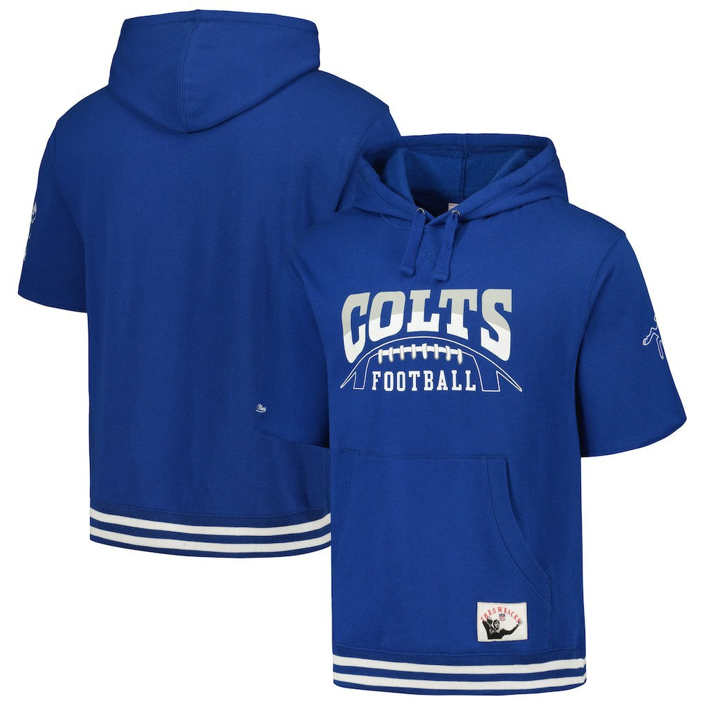 Indianapolis Colts Pre-Game Short Sleeve Pullover Hoodie Royal