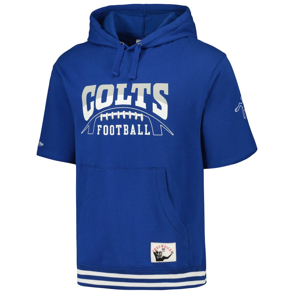 Indianapolis Colts Pre-Game Short Sleeve Pullover Hoodie Royal