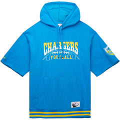 Los Angeles Chargers Pre-Game Short Sleeve Pullover Hoodie Powder Blue