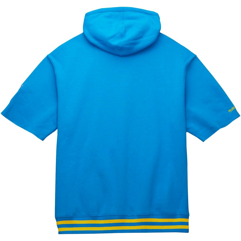 Los Angeles Chargers Pre-Game Short Sleeve Pullover Hoodie Powder Blue