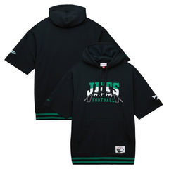New York Jets Pre-Game Short Sleeve Pullover Hoodie Black