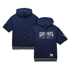 Dallas Cowboys Pre-Game Short Sleeve Pullover Hoodie Navy