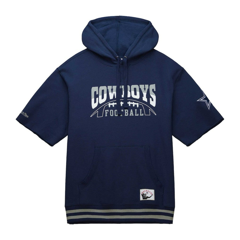 Dallas Cowboys Pre-Game Short Sleeve Pullover Hoodie Navy