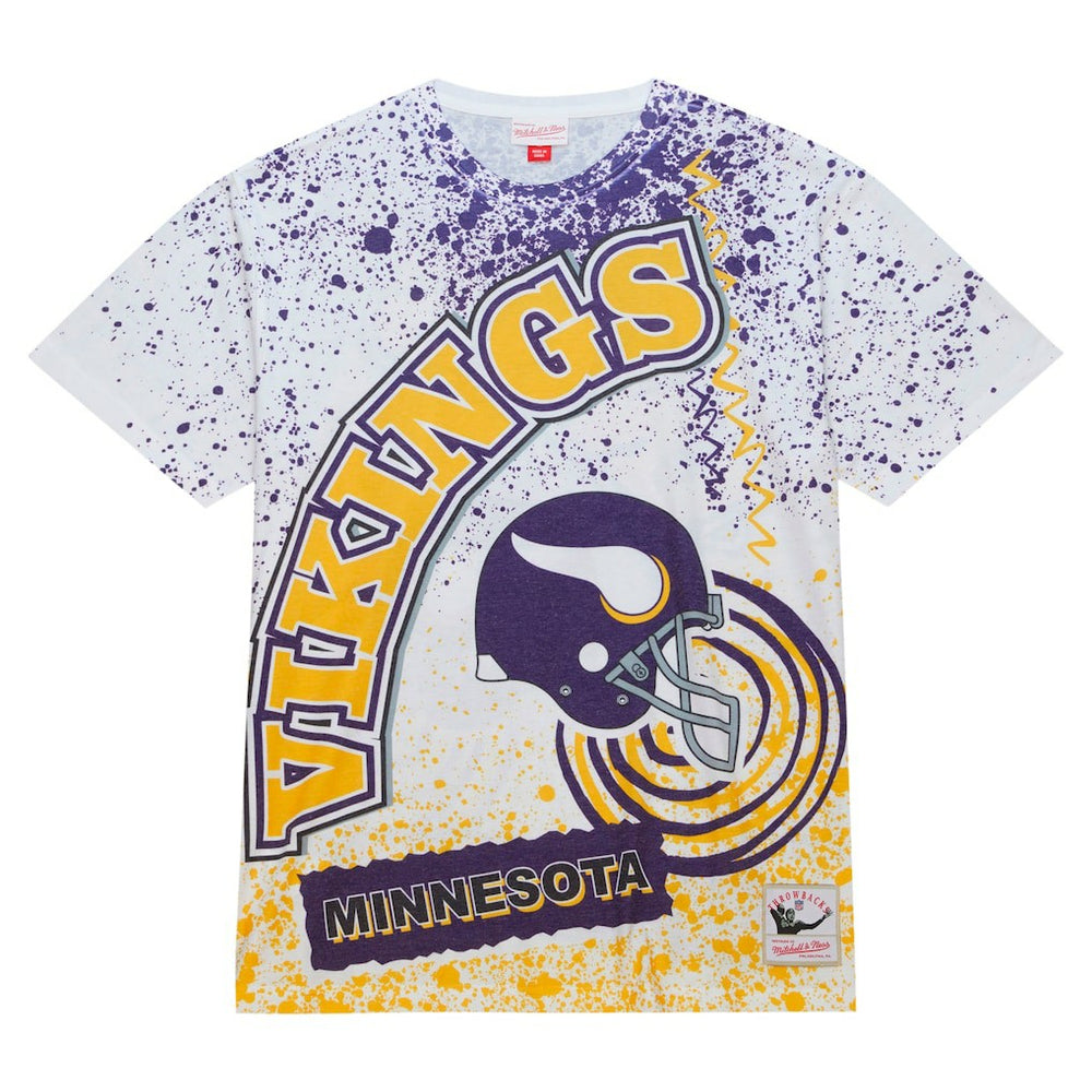 Minnesota Vikings Team Burst Sublimated T-Shirt White