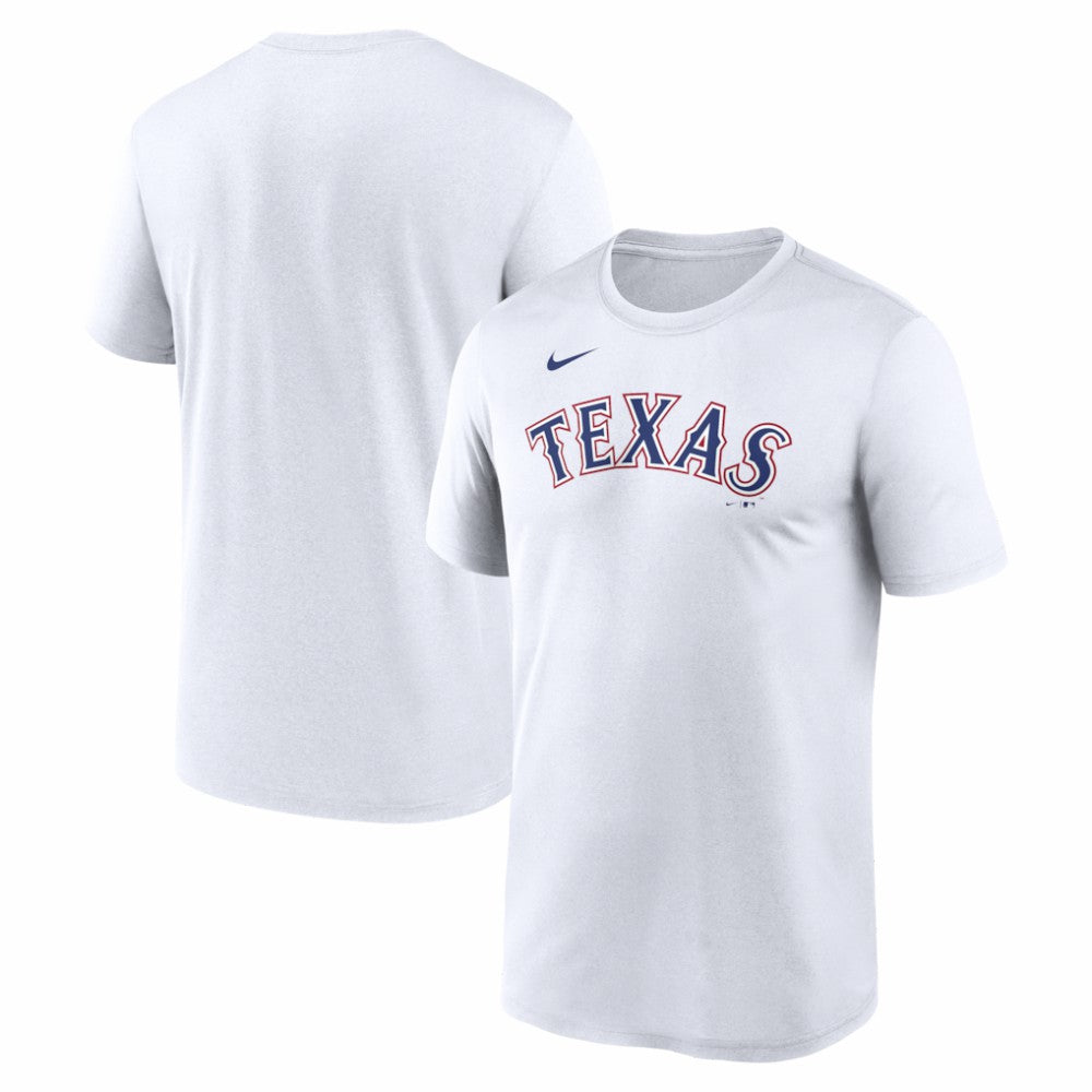 Texas Rangers Nike New Legend Wordmark Dri-FIT T-Shirt - White T-shirts