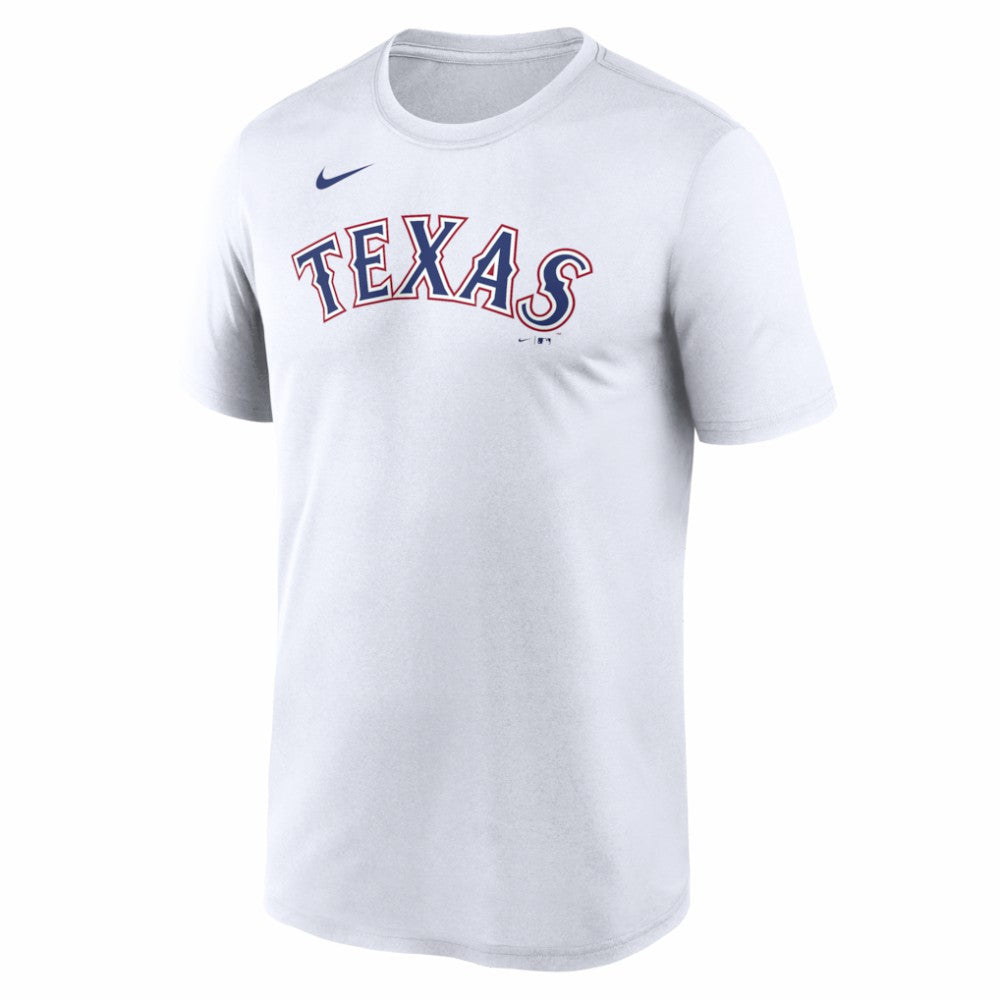 Texas Rangers Nike New Legend Wordmark Dri-FIT T-Shirt - White T-shirts