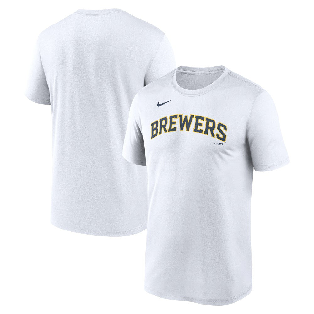 Milwaukee Brewers Nike New Legend Wordmark Dri-FIT T-Shirt - White T-shirts