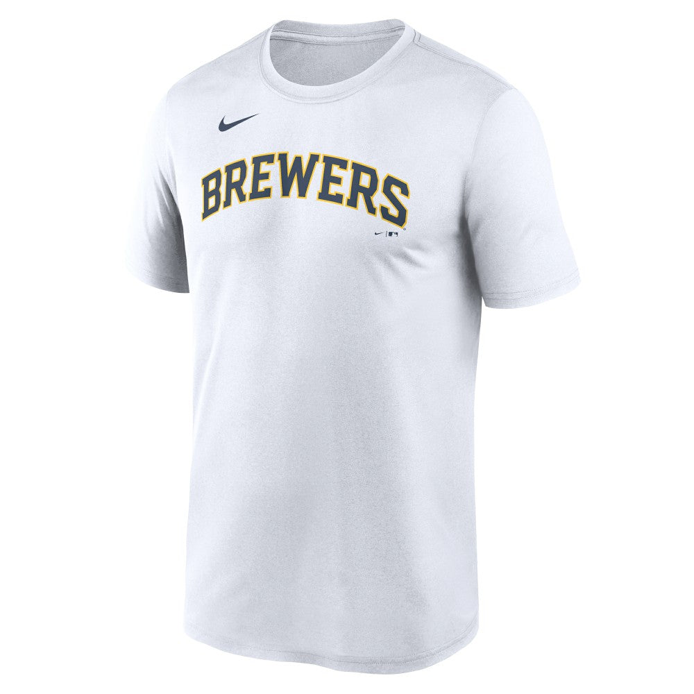 Milwaukee Brewers Nike New Legend Wordmark Dri-FIT T-Shirt - White T-shirts