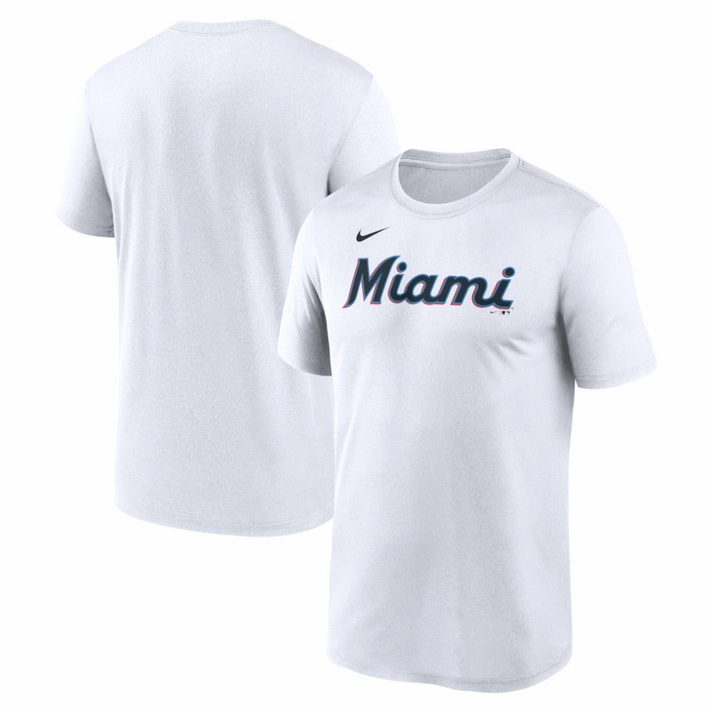 Miami Marlins Nike New Legend Wordmark Dri-FIT T-Shirt - White T-shirts