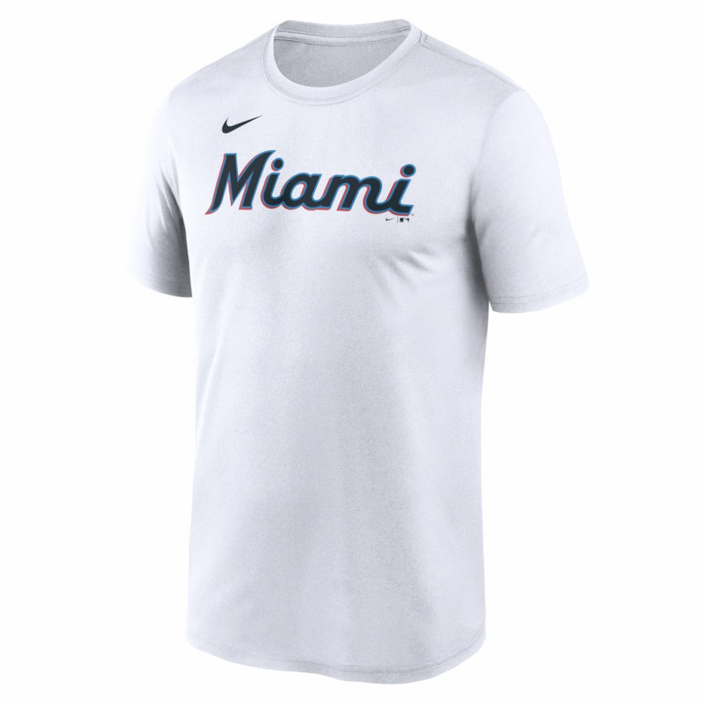 Miami Marlins Nike New Legend Wordmark Dri-FIT T-Shirt - White T-shirts