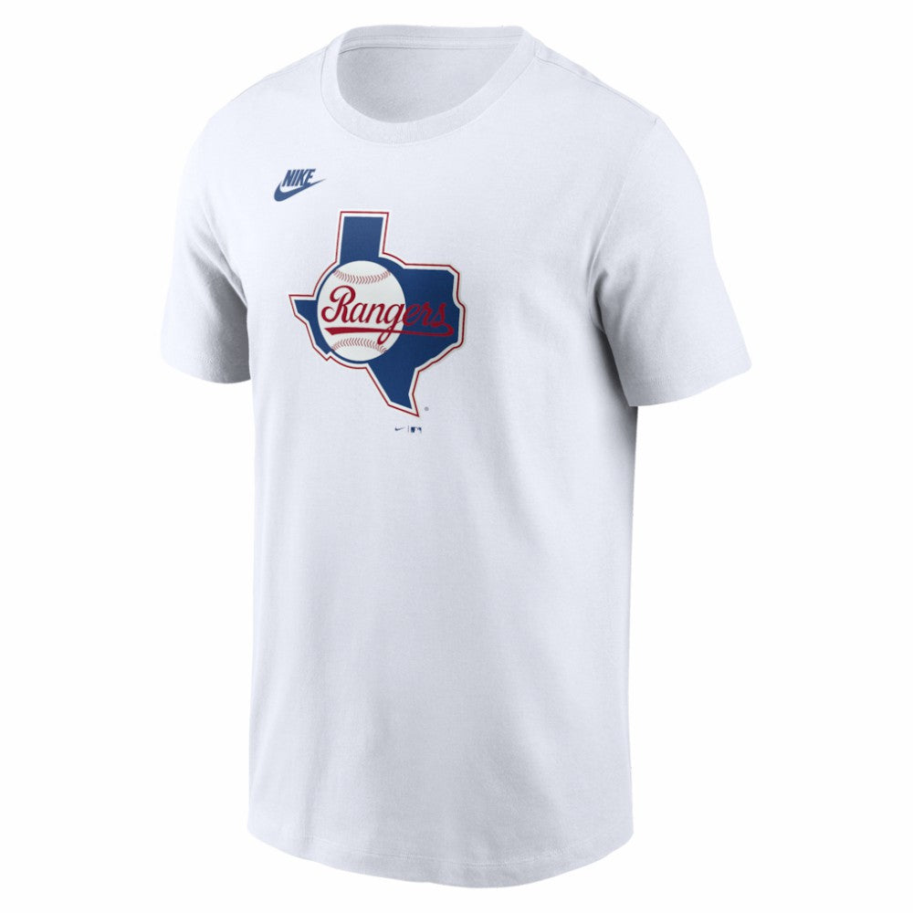 Texas Rangers Nike Cooperstown Collection Logo T-Shirt - White T-shirts