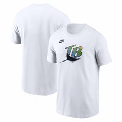 Tampa Bay Rays Nike Cooperstown Collection Logo T-Shirt - White T-shirts