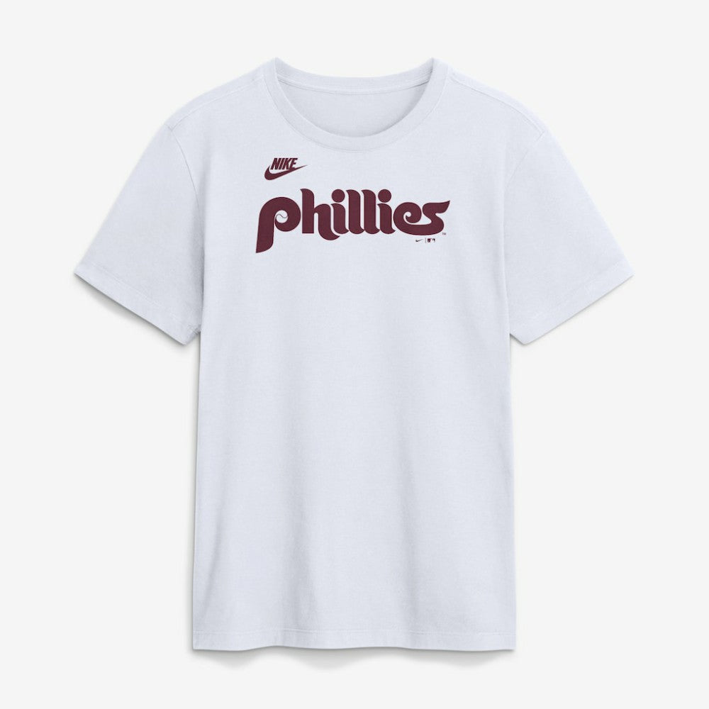 Philadelphia Phillies Nike Cooperstown Collection Wordmark T-Shirt - White T-shirts