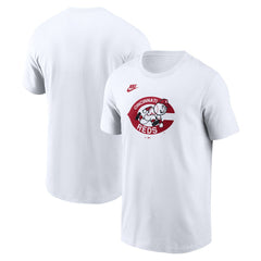 Cincinnati Reds Nike Cooperstown Collection Wordmark T-Shirt - White T-shirts