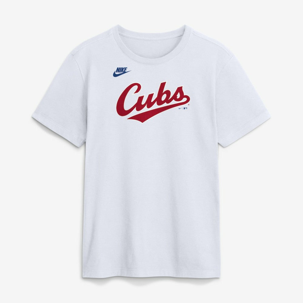 Chicago Cubs Nike Cooperstown Collection Wordmark T-Shirt - White T-shirts