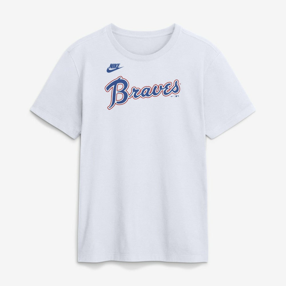 Atlanta Braves Nike Cooperstown Collection Wordmark T-Shirt - White T-shirts