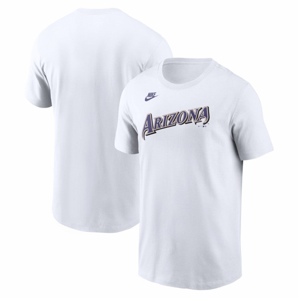 Arizona Diamondbacks Nike Cooperstown Collection Wordmark T-Shirt - White T-shirts
