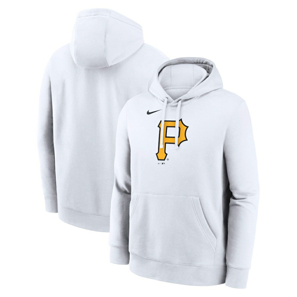 Pittsburgh Pirates Nike Logo Club Hoodie - White Hoodies