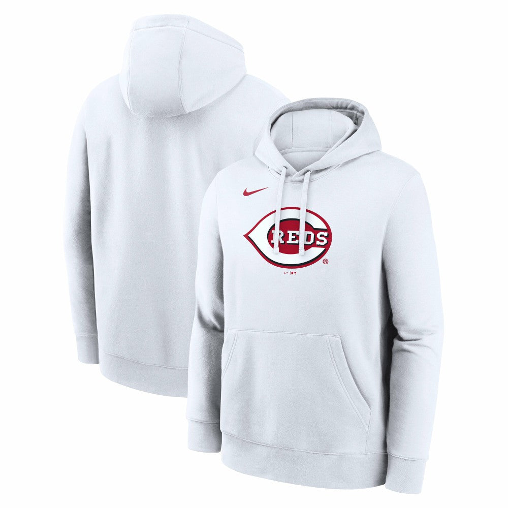 Cincinnati Reds Nike Logo Club Hoodie - White Hoodies