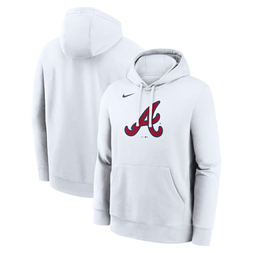 Atlanta Braves Nike Logo Club Hoodie - White Hoodies
