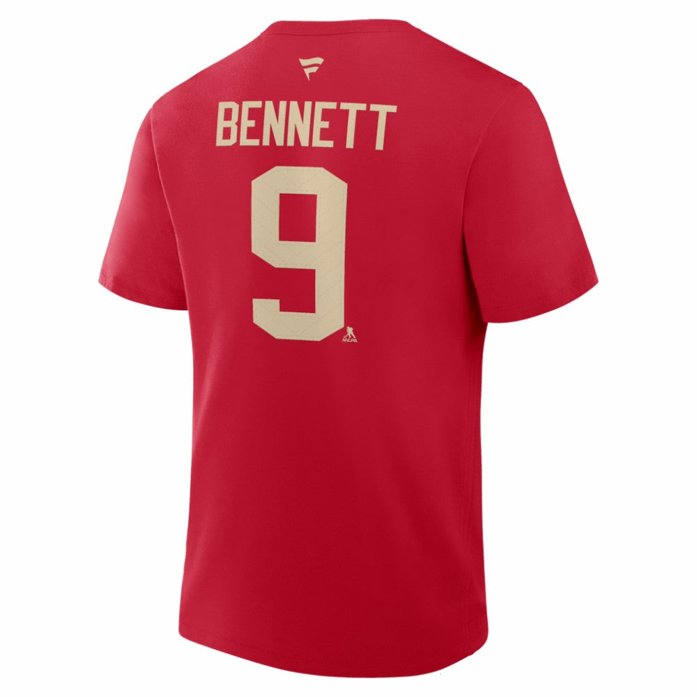 NHL Sam Bennett Florida Panthers Fanatics 2026 NHL Winter Classic Authentic Stack Name & Number T-Shirt - Red