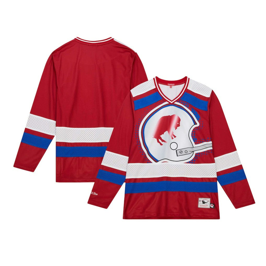Buffalo Bills Women's Big Face 7.0 Long Sleeve Jersey T-Shirt Red