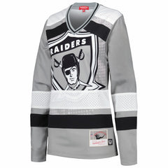 Las Vegas Raiders Women's Big Face 7.0 Long Sleeve Jersey T-Shirt Silver