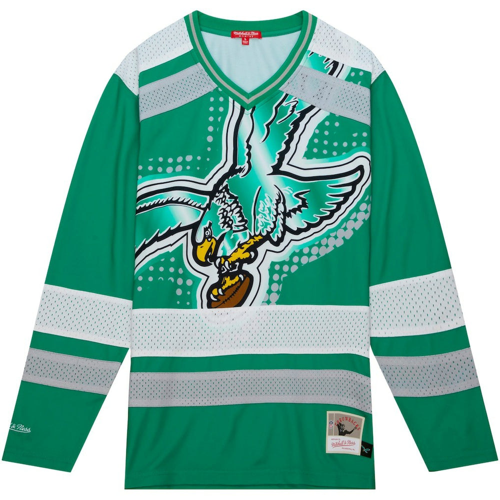 Philadelphia Eagles Women's Big Face 7.0 Long Sleeve Jersey T-Shirt Green