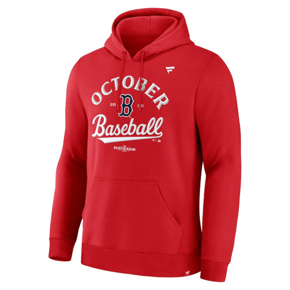 Boston Red Sox Fanatics 2025 MLB Postseason Locker Room Hoodie - Red Hoodies