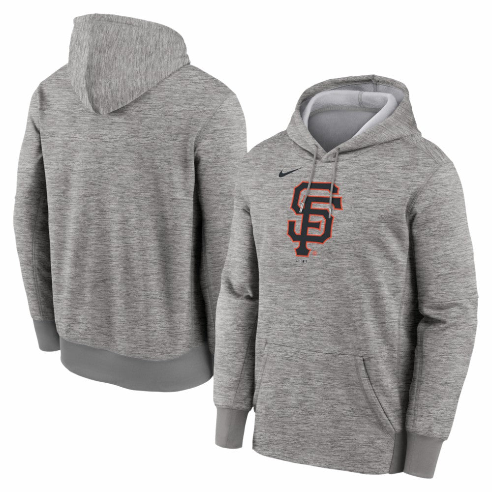 San Francisco Giants Nike Primary Logo Therma Hoodie - Heather Gray Hoodies