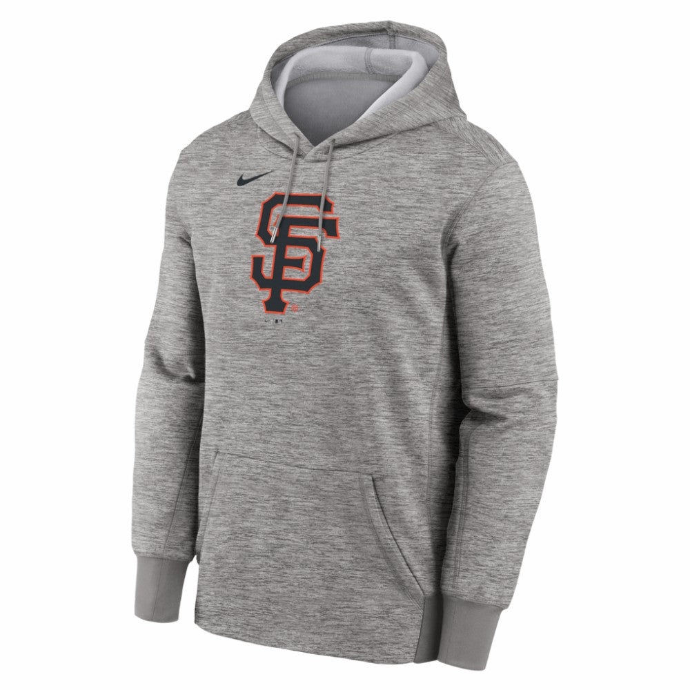 San Francisco Giants Nike Primary Logo Therma Hoodie - Heather Gray Hoodies