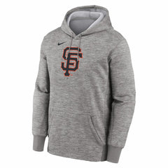 San Francisco Giants Nike Primary Logo Therma Hoodie - Heather Gray Hoodies