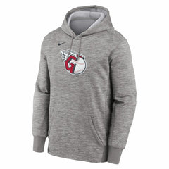 Cleveland Guardians Nike Primary Logo Therma Hoodie - Heather Gray Hoodies