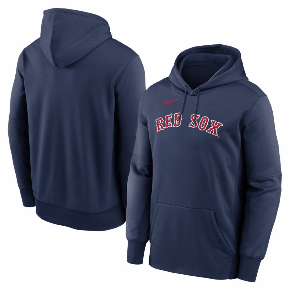 Boston Red Sox Nike Primary Wordmark Therma Hoodie - Navy Hoodies