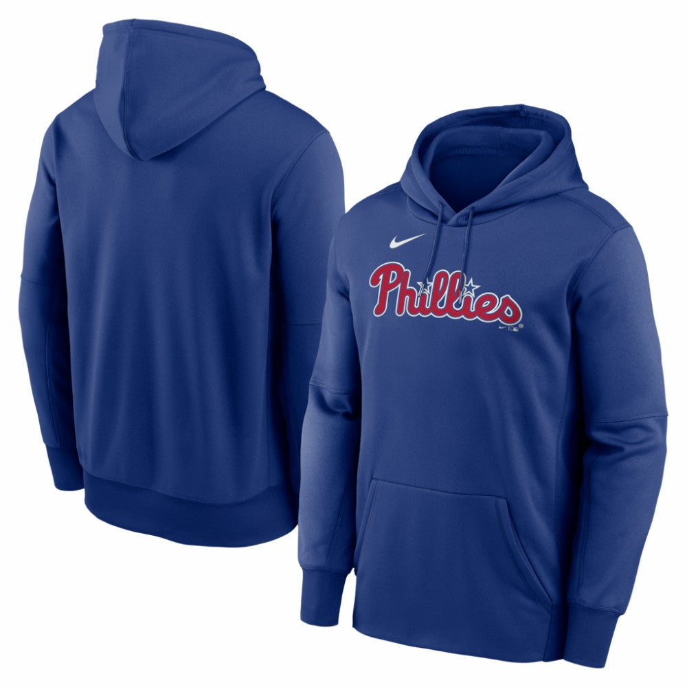 Philadelphia Phillies Nike Primary Wordmark Therma Hoodie - Royal Hoodies
