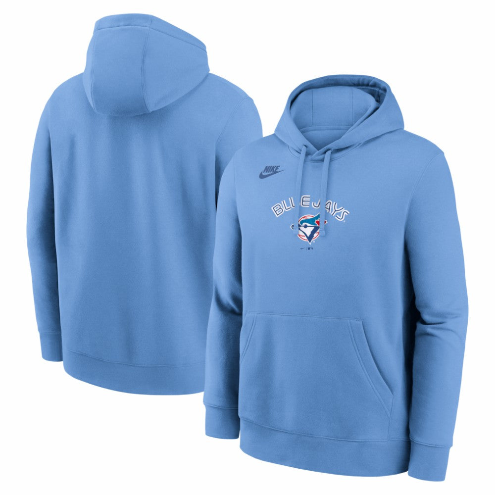 Toronto Blue Jays Nike Cooperstown Collection Wordmark Club Hoodie - Powder Blue Hoodies