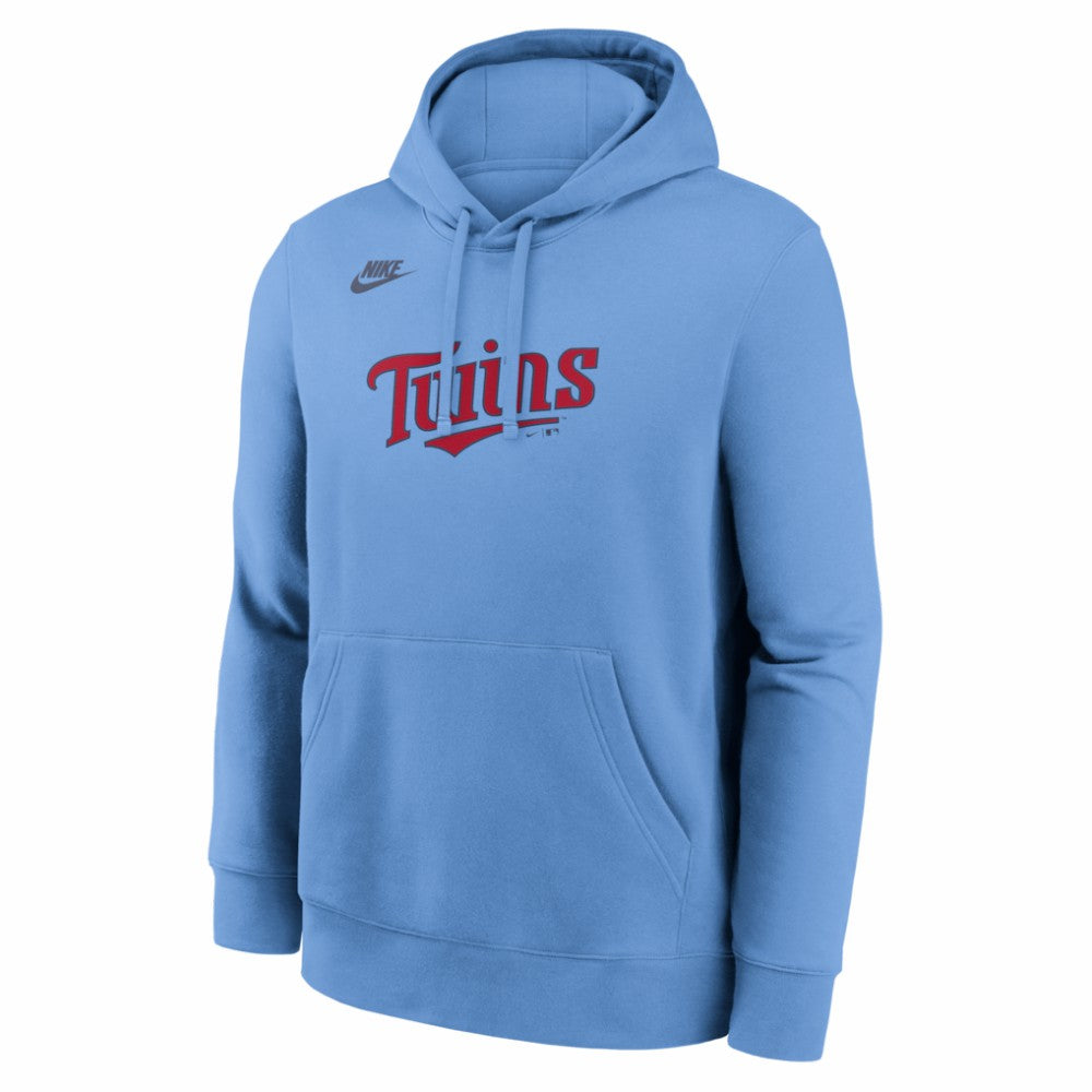 Minnesota Twins Nike Cooperstown Collection Wordmark Club Hoodie - Light Blue Hoodies