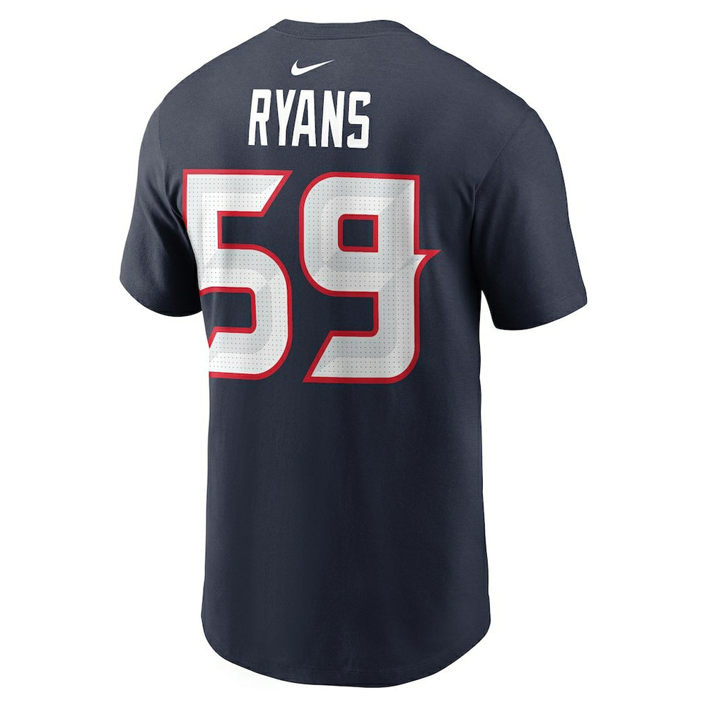 DeMeco Ryans Houston Texans Retired Player Name & Number T-Shirt Navy