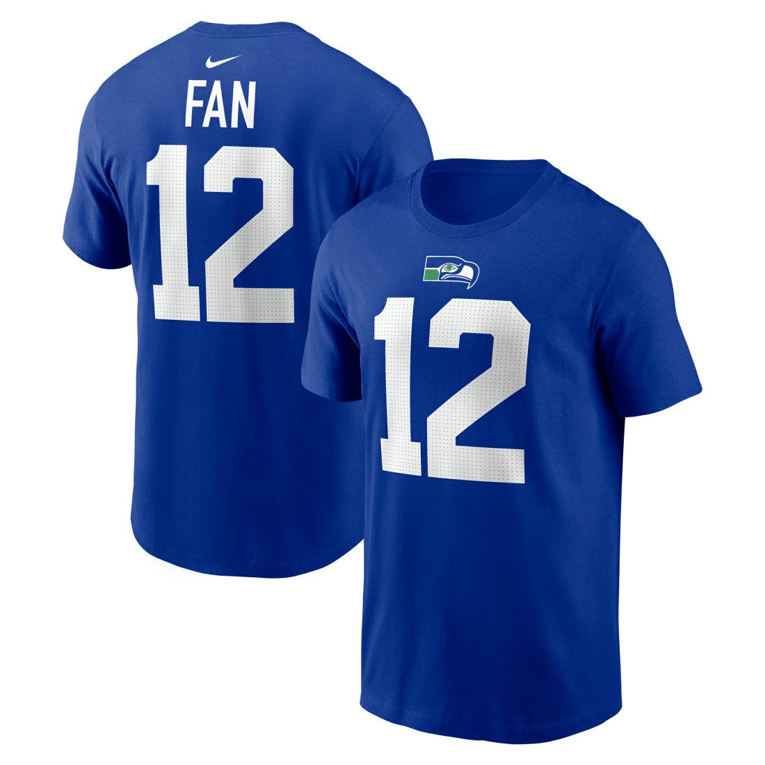 12s Seattle Seahawks Player Name & Number T-Shirt Royal