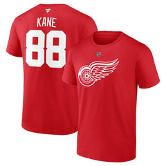NHL Patrick Kane Detroit Red Wings Fanatics Authentic Stack Name & Number T-Shirt - Red