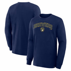 Milwaukee Brewers Fanatics Lock-Up Legacy Long Sleeve T-Shirt - Navy T-shirts