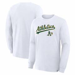 Athletics Fanatics Lock-Up Legacy Long Sleeve T-Shirt - White T-shirts