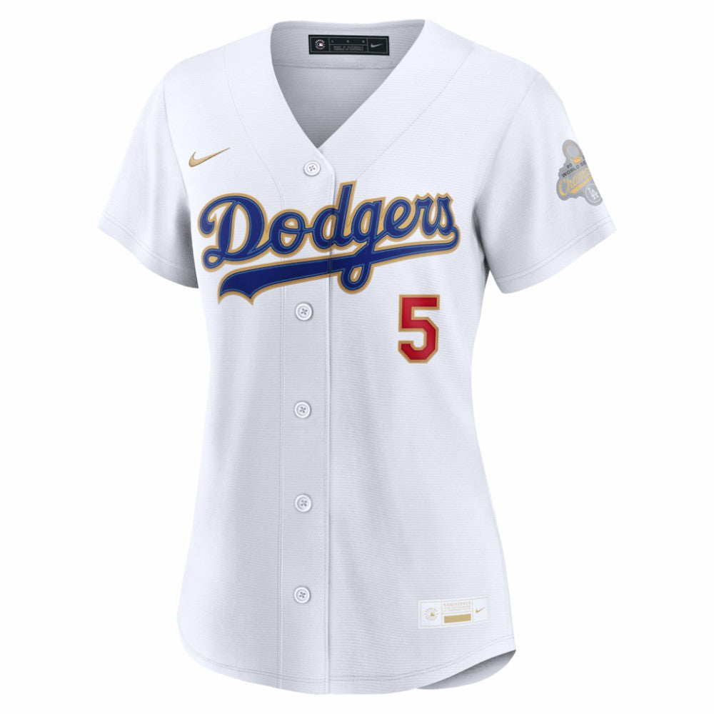 Freddie Freeman Los Angeles Dodgers Nike Women's 2026 Gold Collection Stadium Jersey - White Jerseys