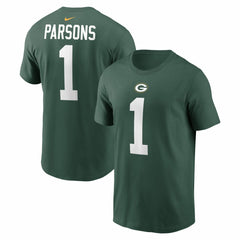 Micah Parsons Green Bay Packers Name & Number T-Shirt Green