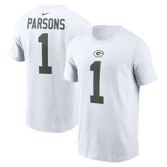 Micah Parsons Green Bay Packers Player Name & Number T-Shirt White